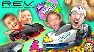 REV Cars Battle w NERDS CANDY All Over The Floor FGTEEV Mysterious Family Foggy Fun Mess [upl. by Kenley]