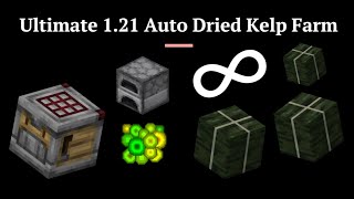 EasytoBuild Ultimate 121 Minecraft Auto Crafter Dried Kelp Farm Infinite XP Furnace Array [upl. by Inamik292]