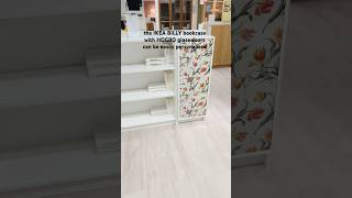 The IKEA BILLY bookcase HÖGBO glass door DIY idea ikeadiy billybookcase ikea2023 ikeahacks [upl. by Hobie777]