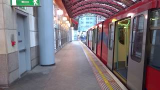 DLR train departing Canary Wharf for Heron Quays [upl. by Lacram]