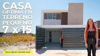 ÓPTIMA CASA con RECÁMARAS AMPLIAS en TERRENO PEQUEÑO en 7 x 15  Obras Ajenas  Jennifer Amy [upl. by Okuy]