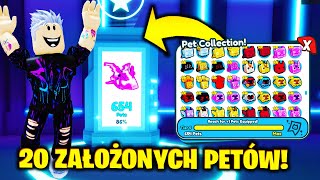 MAM MAKSYMALNĄ ILOŚĆ ZAŁOŻONYCH PETÓW w PET SIMULATOR X w Roblox [upl. by Esiuol]