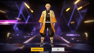 PEGANDO O ZENITSU NOVO ESCOLHA ROYALE NO FREE FIRE CODIGUIN DO ZENITSU DEMON SLAYER [upl. by Lear]