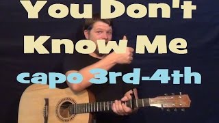 You Dont Know Me Eddy Arnold Guitar Lesson Easy Strum Chords How to Play Tutorial [upl. by Isabel191]