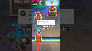 Can golem  healer 3 crown 👑 clashroyale [upl. by Jonathon]