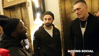 quotIM A BIG FANquot Oleksandr Usyk amp Terence Crawford Meet in New York Ahead of LomachenkoCommey Fight [upl. by Etnahsa75]