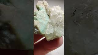 Amazonite crystal on Quartz Colorado [upl. by Clarabelle]