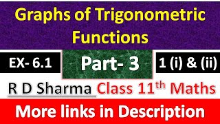 Graphs of Trigonometric Functions  Class 11th Maths R D Sharma Solution  Chapter 6  Part 3 [upl. by Amihsat]