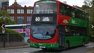 Transdev Aireline 60 Keighley to Shipley Then Leeds Wright Eclipse Gemini Volvo B9TL 2791 X1VTD [upl. by Nies]