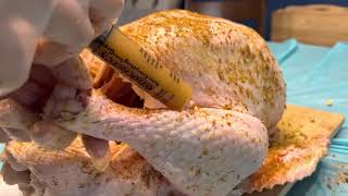 How to inject and prep a Turkey before frying using Tony Chacheres injectable butter￼ [upl. by Burrow]