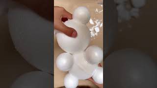 30 Minutes Craft  Pom Pom Bear cute foamcraft kids diy [upl. by Ivzt761]