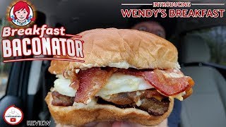 Wendys® BREAKFAST BACONATOR Review  Wendys® BREAKFAST 🌅🥓🍳 [upl. by Bekaj]