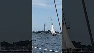 Provincetown Harbor after a fun rollercoaster ride across Cape Cod Bay [upl. by Nawak317]