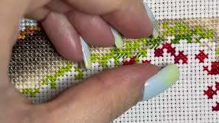 asmr cross stitch [upl. by Ahsinhoj]