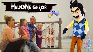 Hello Neighbor in Real Life Fingerling Minis Scavenger Hunt WE RESCUE A KID [upl. by Felton]