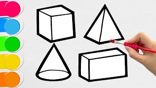 How to Draw 4 Basic Shapes  Easy StepbyStep Tutorial [upl. by Annerahs]