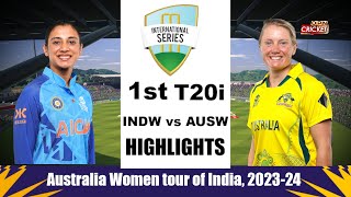 India Women vs Australia 1st T20I Highlights  Indw vs AusW 1st T20 Highlights 2024  Cricket 22 [upl. by Mavis]