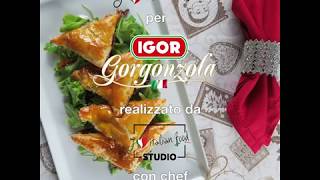 Fagottini di pasta sfoglia pere e Gorgonzola Igor [upl. by Eamanna445]