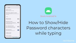 How to ShowHide Password characters while typing Android 14 [upl. by Odlabso]