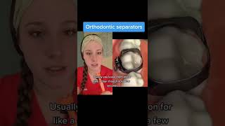 Orthodontic rubber band spacers toothspacers braces orthodontics dentist teethcleaning [upl. by Andriana]