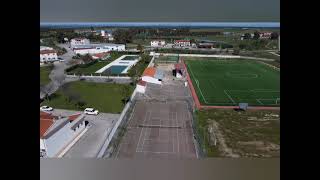 BROZAS Cáceres Campo de fútbol y piscinas DRON DJI MINI 2 [upl. by Aicilanna643]