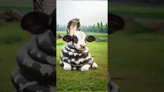 cow and snake 🐍 fight for baby cow cowcalf cuteacademy shortfeed animals sad [upl. by Sairu]