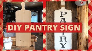 DIY Decorative Farmhouse Pantry Cutting Board [upl. by Ayoral]