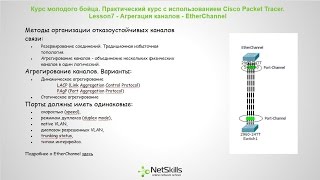 7Видео уроки Cisco Packet Tracer Курс молодого бойца EtherChannel [upl. by Trilby341]