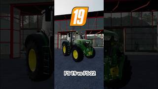 fs22 vs fs19 farming farmingsimulator simulator johndeere ls22 caseih shorts [upl. by Lebasiram]