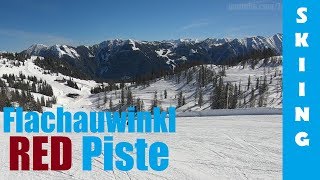 FLACHAUWINKL ski Red piste  Ski Amadé 2019  Austrian Alps [upl. by Ardnuasac]