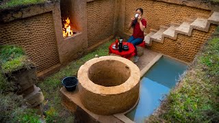 Girl Living Off Grid Built The Most Amazing Underground House with Swimming Pool Inside [upl. by Aivull895]