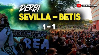 DERBI SEVILLA  BETIS Ultras no me dejan hacer el trayecto completo con ellos [upl. by Tobias]