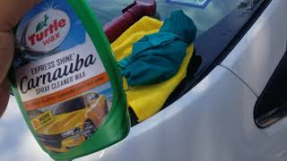 Turtle wax carnauba express shine spray cleaner wax review [upl. by Tenrag]