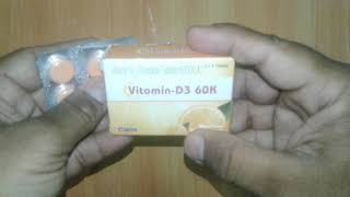 Vitamin D3 60K Chewable Tablet review vitamin D3 uses and benefits [upl. by Ellmyer]