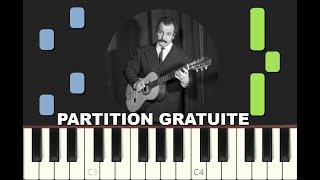 LES COPAINS DABORD Brassens Piano Tutorial avec Partition Gratuite pdf [upl. by Hepsibah]