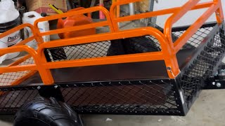 Vevor garden trailer purchased lawnmower yard work vevor cart [upl. by Silado638]