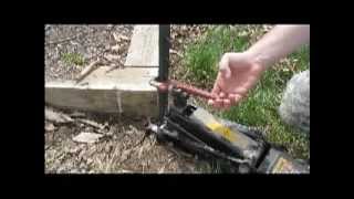 HOW TO PULL A POST  EZ  with pipe wrench amp floor jack [upl. by Elaval]