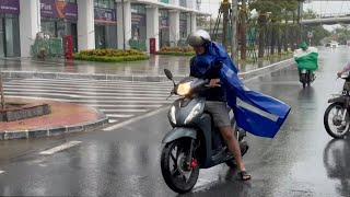 Heavy wind and rain as Typhoon Yagi approaches Vietnam  AFP [upl. by Benoite]