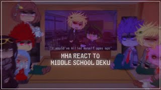 MHA React to Middle School Deku pt1 [upl. by Rivers]