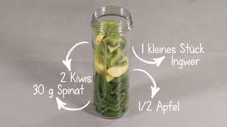 Rezept KiwiApfelSpinat Smoothie [upl. by Jac]