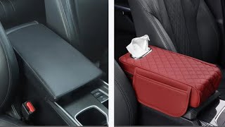 Car Center Console Armrest Cushion Holder PU Leather Armrest Pad Portable Car Amrest Pillow Cover [upl. by Hamner215]