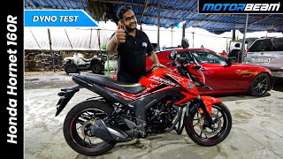 Honda Hornet 160R Actual Power  Dyno Test  MotorBeam [upl. by Giacopo857]