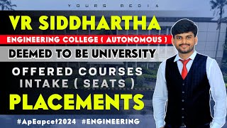 VR Siddhartha Engineering College Autonomous  Placements  Siddhartha University  Offered Courses [upl. by Carry]