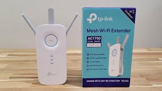 Mesh WiFi Extender  TPLink AC1750 RE450 Unboxing Setup amp Review [upl. by Pals]