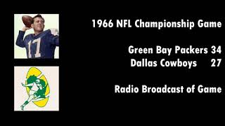 1966 NFL Championship Game Radio Broadcast [upl. by Boser]