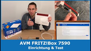 Installation Einrichtung und Test  AVM FRITZBox 7590 Router Für VDSLSupervectoring Telekom [upl. by Mert705]