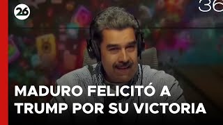 Maduro felicitó a Trump y aseguró que habrá un quotnuevo comienzoquot en la relación con EEUU [upl. by Sunderland717]