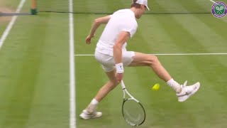 Inbetween the legs winner from Jannik Sinner  Wimbledon [upl. by Nuawtna]