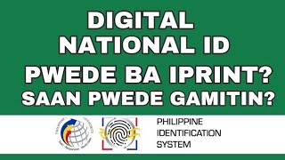 DIGITAL NATIONAL ID SAAN PWEDE GAMITIN digitalnationalid philippinenationalid [upl. by Buckley]