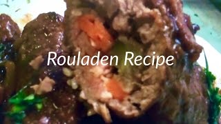 Rouladen Recipe Red Wine Sauce Gravy Beef Bacon Tarragon Mustard [upl. by Lletniuq]